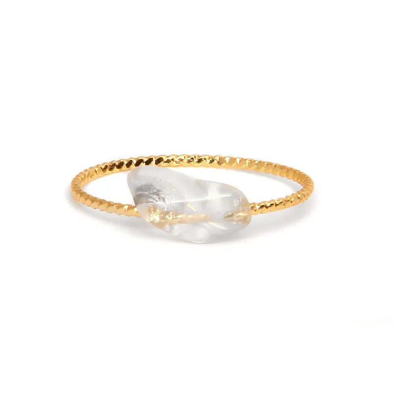 Women's geometric ring with a coloured agate stone set in a square niche, showing colour options BZ0072 to BZ0079.