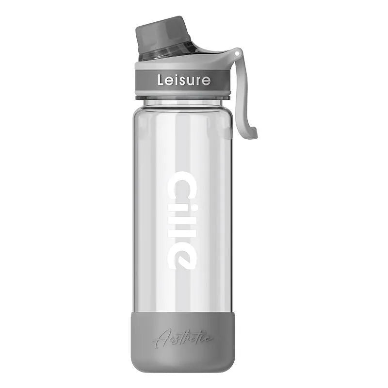 Reusable plastic drinking cup with straw in grey green pink colours with 520ml 780ml 1000ml capacity options