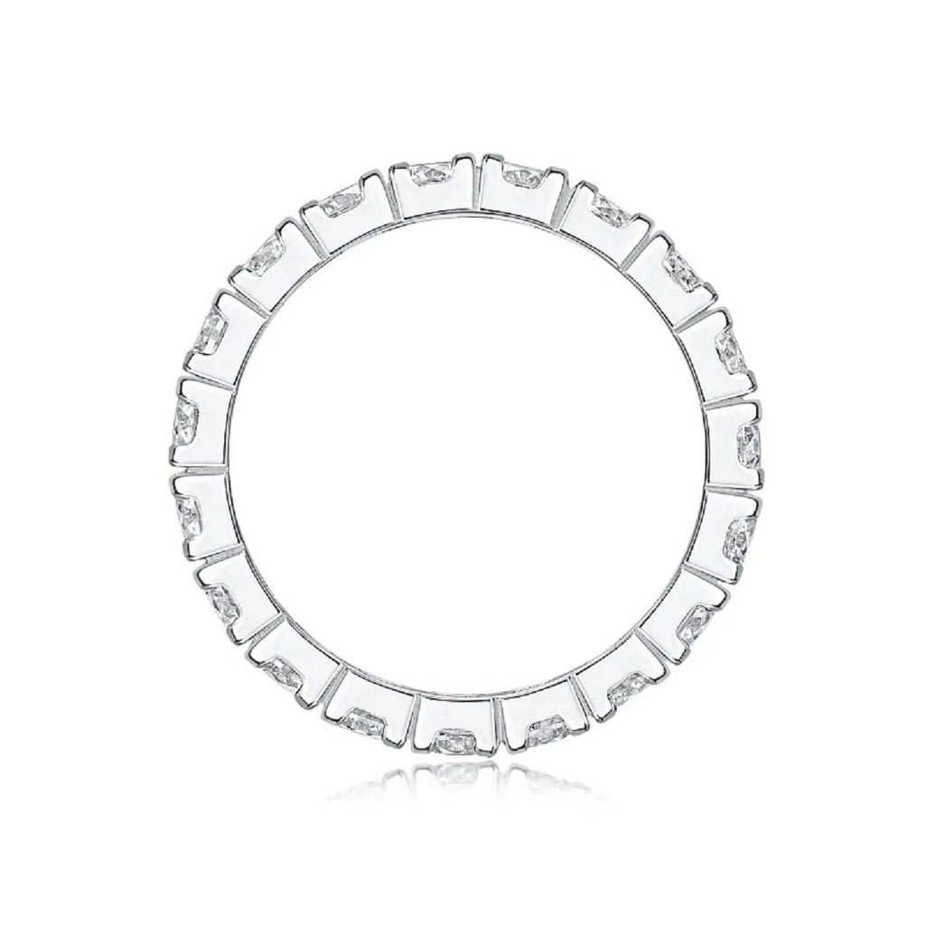 Women's sterling silver ring with round geometry design in fashion OL style