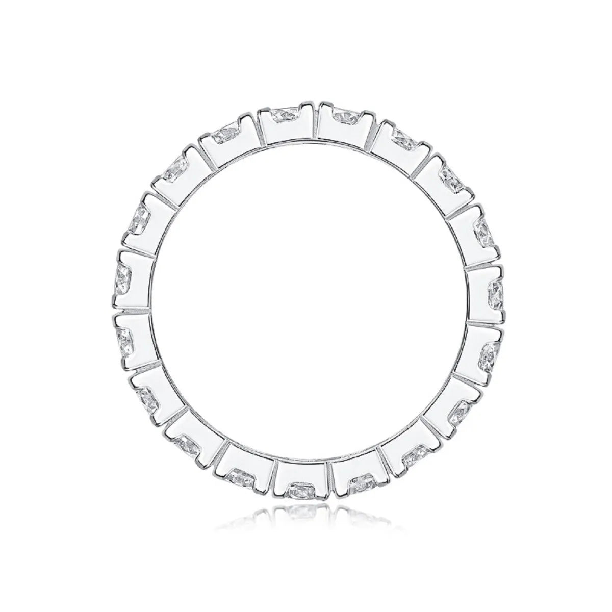 Women's sterling silver ring with round geometry design in fashion OL style