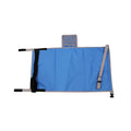 Portable children's aircraft pedal seat extender with drawstring pocket in blue colour