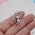 Alloy magpie bird pendant with electroplated finish in P234 colour for DIY jewellery making.