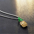 Women's geometric pineapple necklace in silver colour with Korean fashion styling