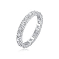 Women's sterling silver ring with round geometry design in fashion OL style