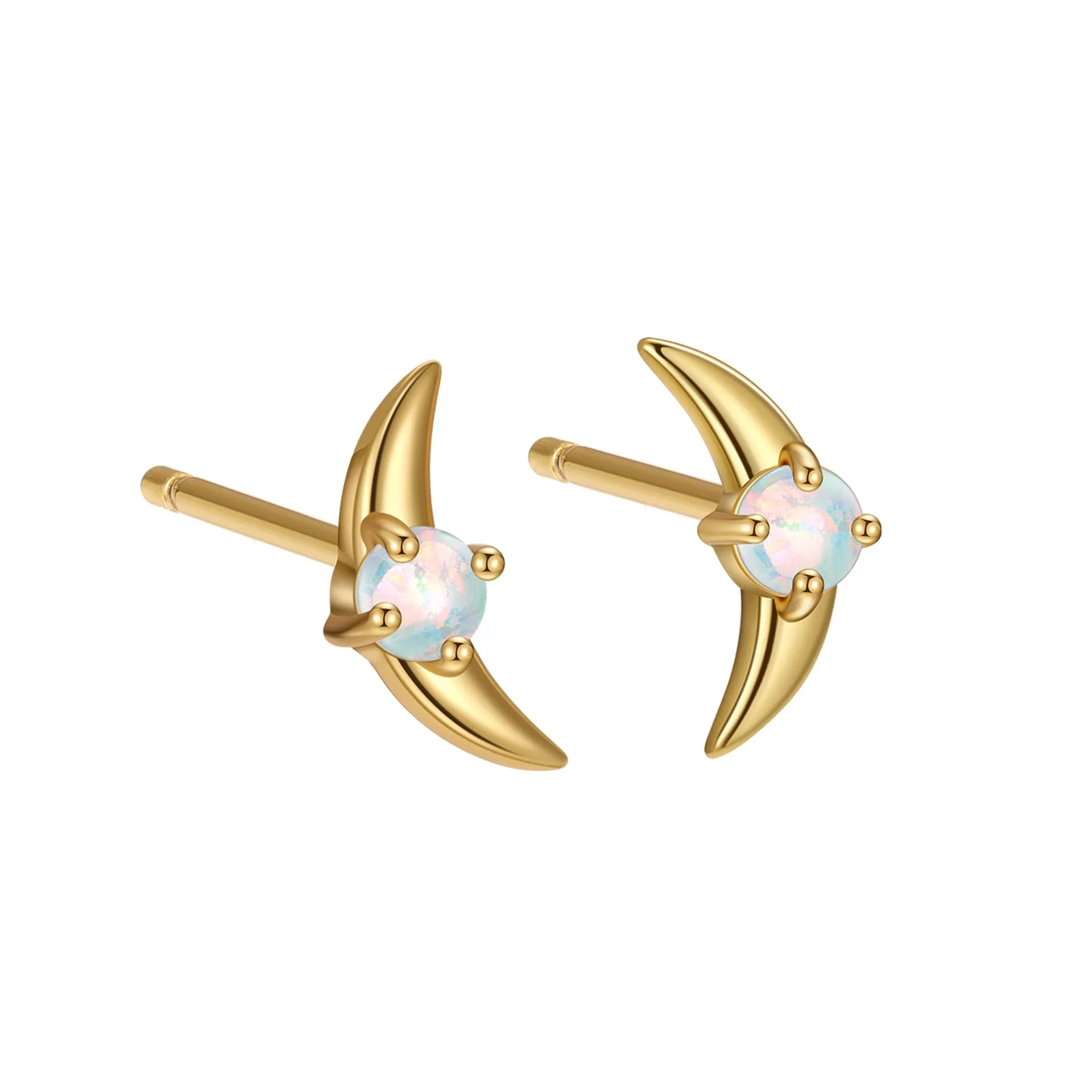 Women's geometric earrings in 925 silver with electroplated finish showing six colour variations