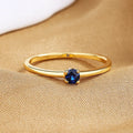 Twin Style women's copper geometric circle ring with single diamond in choice of four colours
