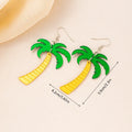 Acrylic drop shape earrings with botanical artwork in five colour options