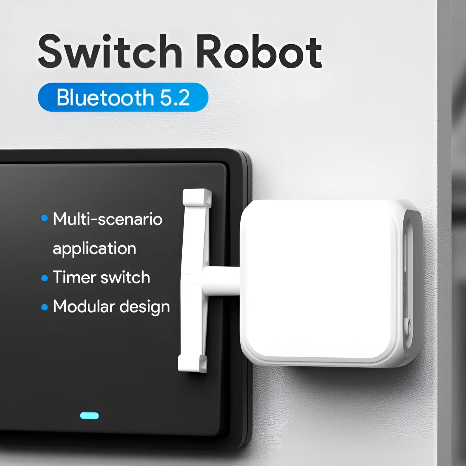 White Bluetooth rocker arm finger robot remote control for smart home switch automation
