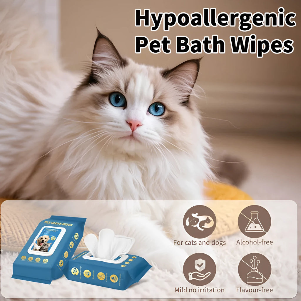 Disposable pet gloves for cat and dog grooming in 20-piece pack quantities