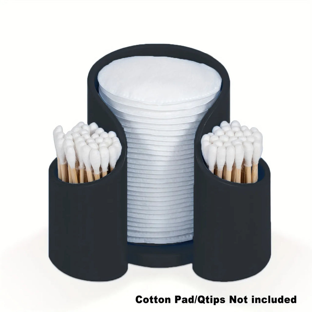 A solid colour plastic cotton box for dental floss or swab storage.
