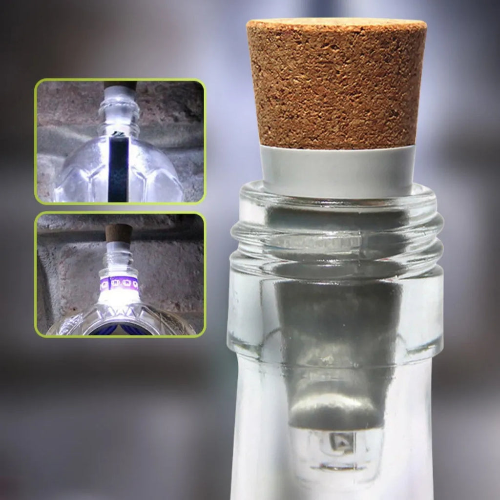 Rechargeable LED luminous bottle cap cork light with plastic shell