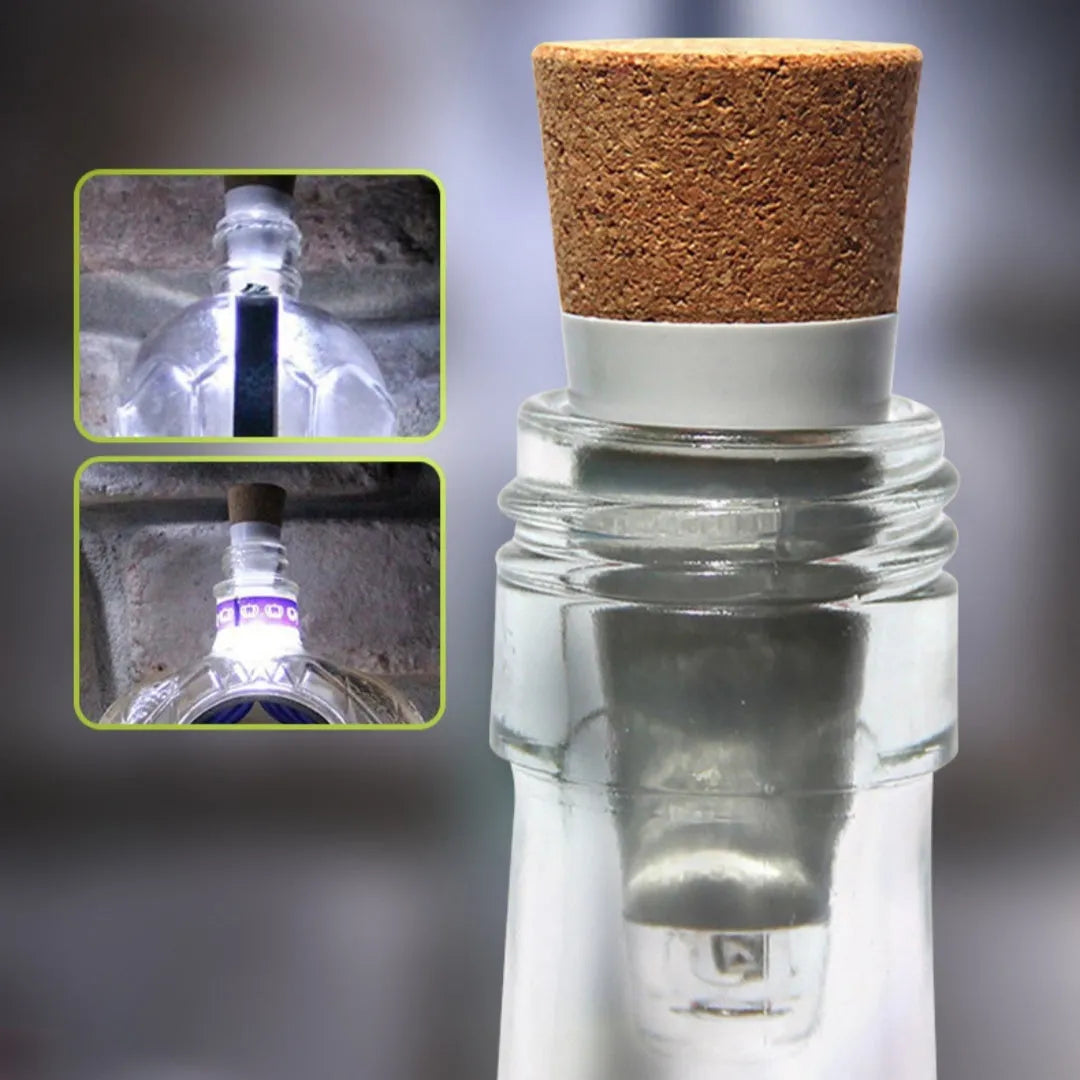 Rechargeable LED luminous bottle cap cork light with plastic shell