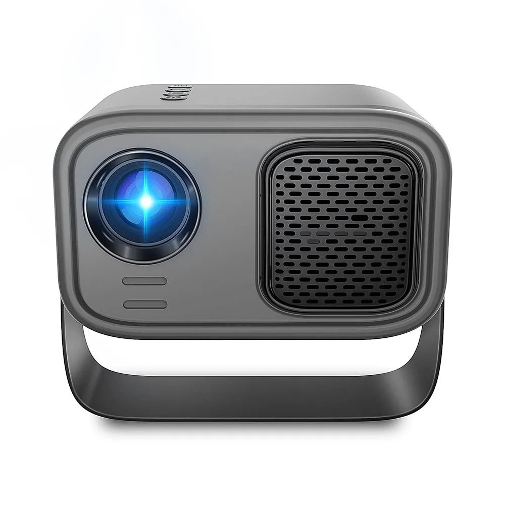 Black portable HD smart projector with Android system and remote control