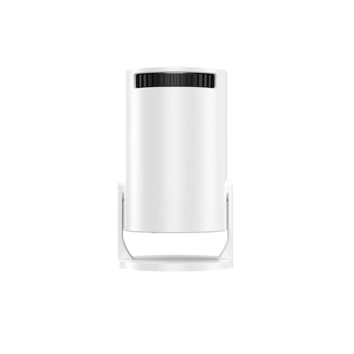 White mini wireless HD projector showing 1080p resolution and portable design