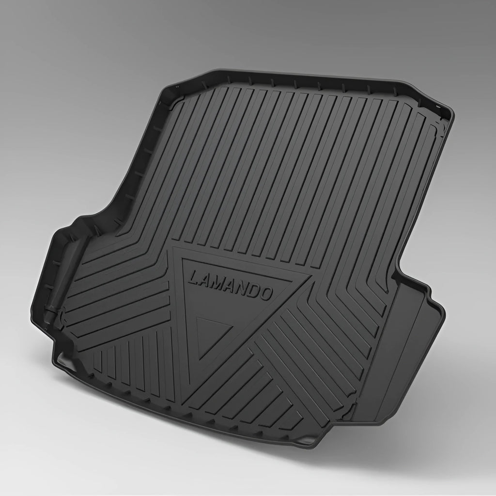 Black carbon fibre pattern TPE boot liner designed for Special car models