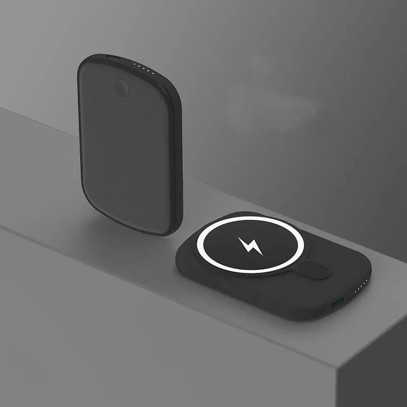 Magsafe magnetic wireless power bank in various colours with compact 94mm by 66mm dimensions