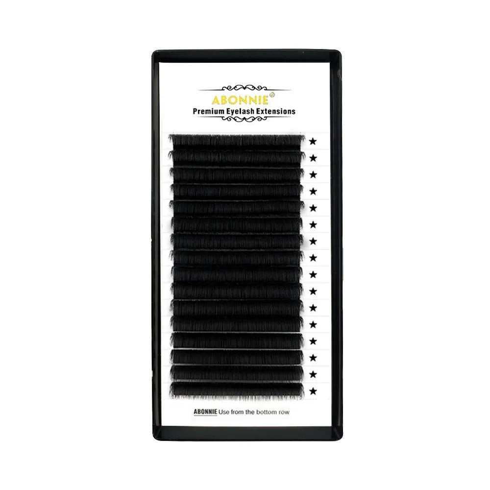 Pack of matte mink hair false eyelashes showing dense 16-row strip on a clear background.