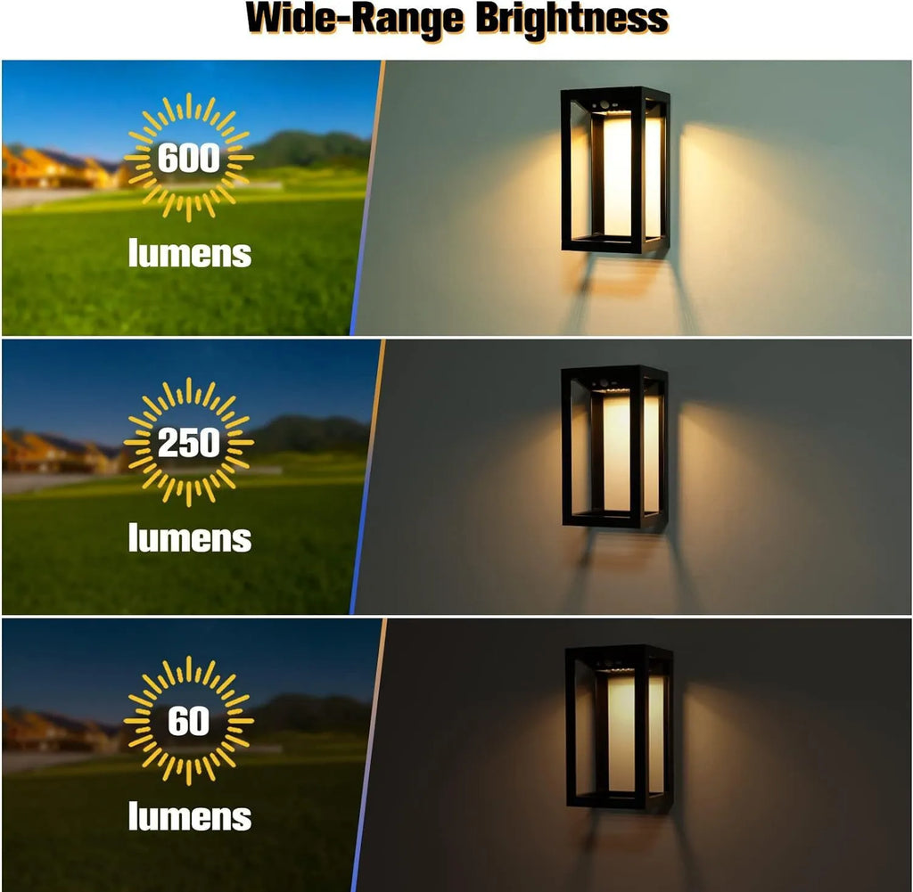 Modern Chinese solar outdoor wall lamp with plastic construction and IP65 waterproof rating for garden lighting