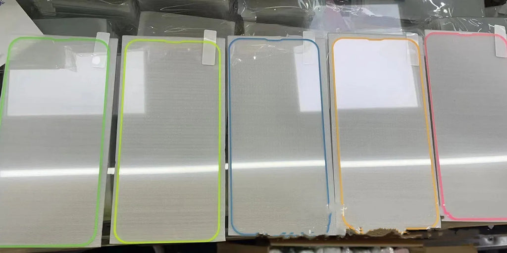 Fluorescent tempered glass screen protector for iPhone with luminous glow effect