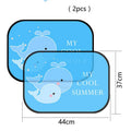 Electrostatic adsorption car side window sunshade in animal designs like giraffe and lion pairs
