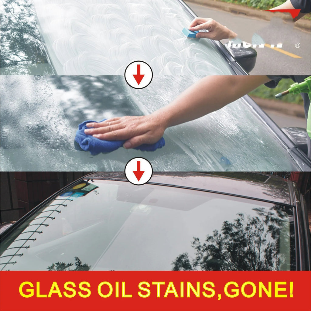 15ml bottle of automotive glass anti-fog and rain repellent treatment in a white English bag.