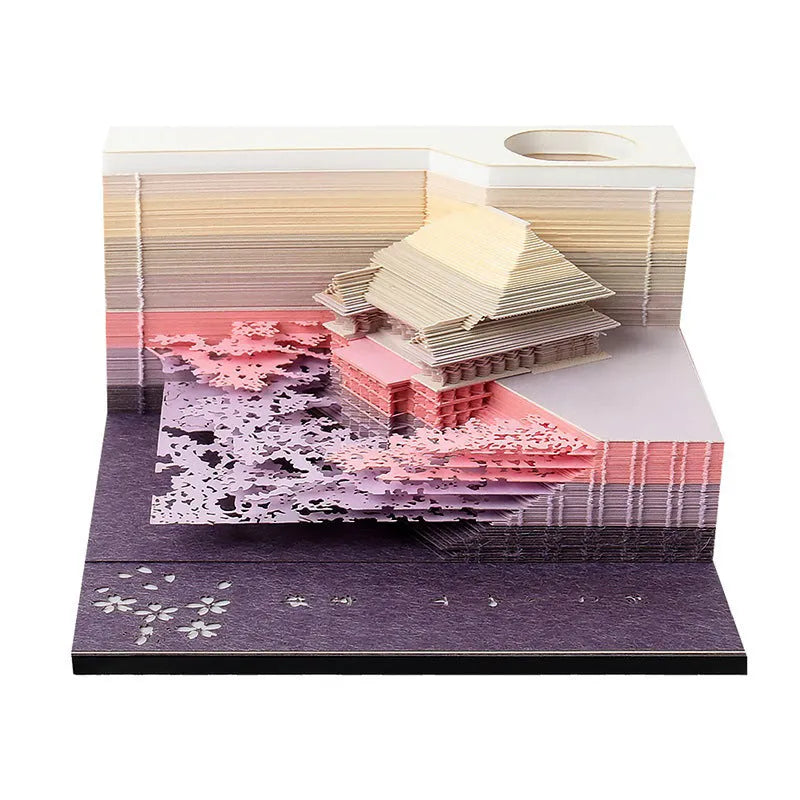 One Piece architectural sticky notes notepad with cartoon design measuring 80x45mm