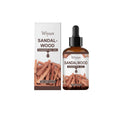 30ml glass bottle of sandalwood essential oil fragrance with natural ingredients.