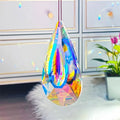 Rainbow electroplated colour crystal Christmas tree and garden decorations showing light-catching properties