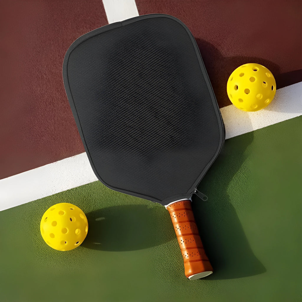 Black neoprene protective sleeve for table tennis racket covering and storage