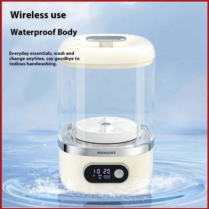 Portable white automatic cleaning machine with resin body and Type-C charging port