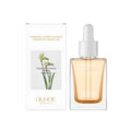 30ml amber glass bottle of tuberose brightening and firming facial oil.
