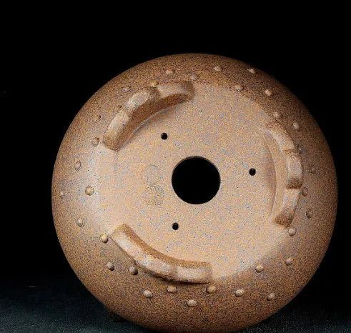 Handmade ceramic flower pot with purple sand craft, classical style, 22cm outer diameter