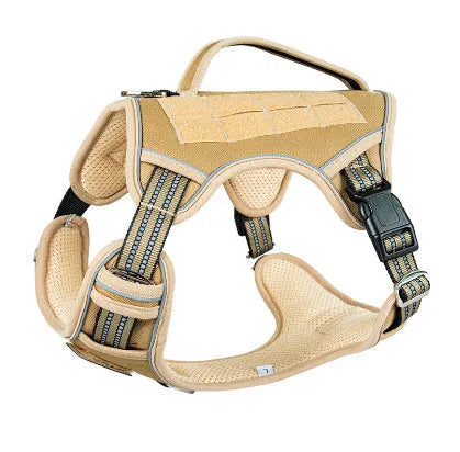 Tactical dog chest strap harness in Oxford cloth for working patrol and search rescue dogs