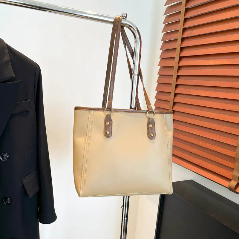 Korean style shoulder underarm bag in horizontal square shape with sandwich pocket design