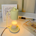 European-style aromatherapy wax melting lamp with metal holder and dimmer switch in white or yellow colour
