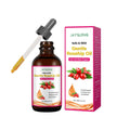 Rose Fruit Seed Facial Oil 60ml bottle with rose hip oil and vitamin E ingredient list