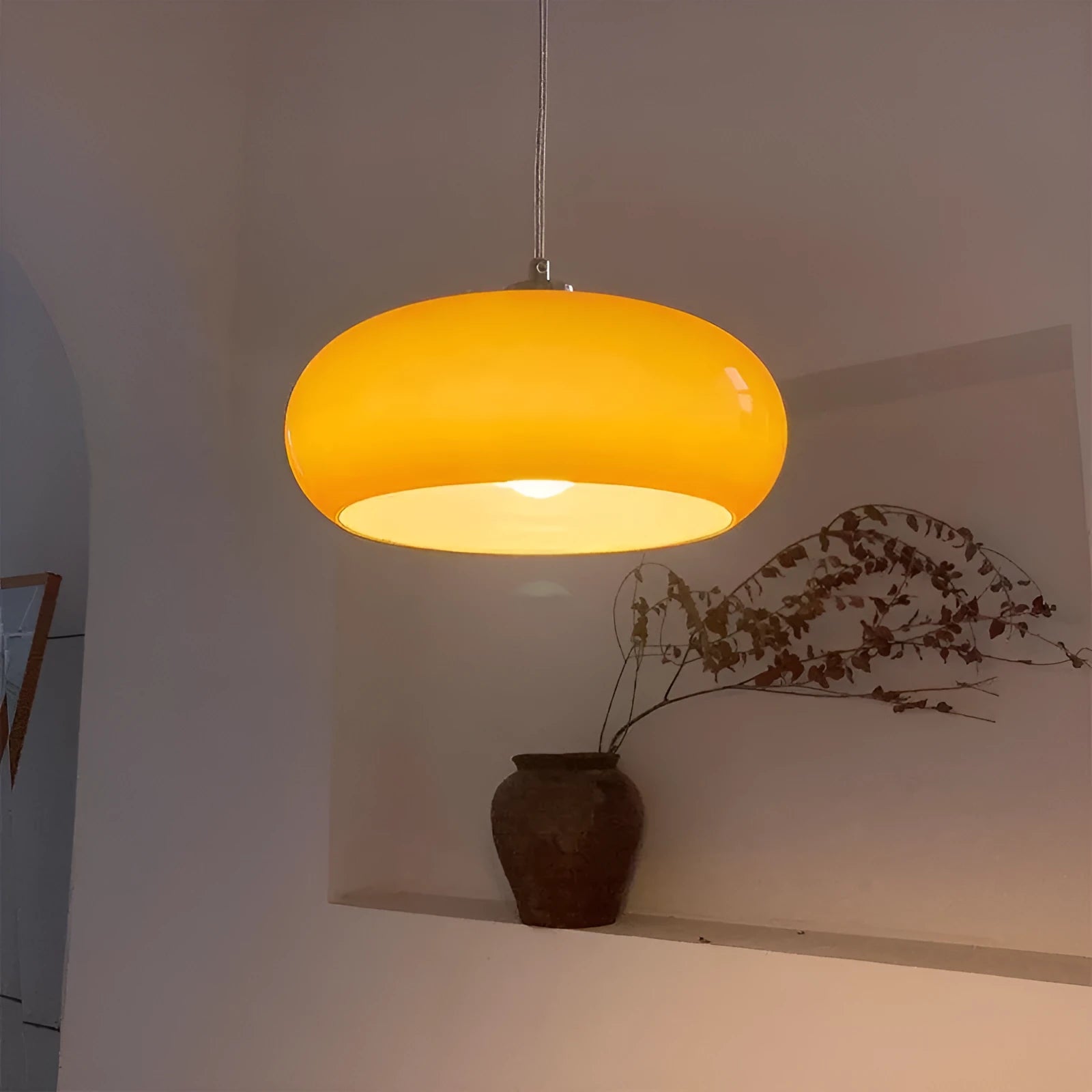 Bauhaus three headed egg tart shaped glass pendant light chandelier in milky white