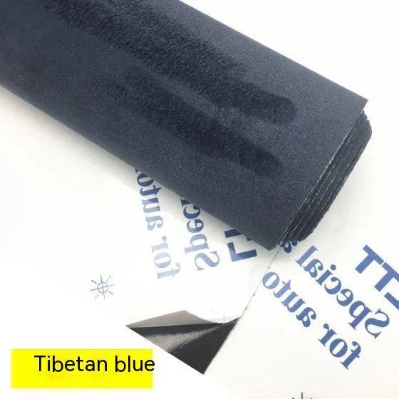 Self-adhesive four-sided elastic suede sheet in various colours for car interior and furniture decoration modification