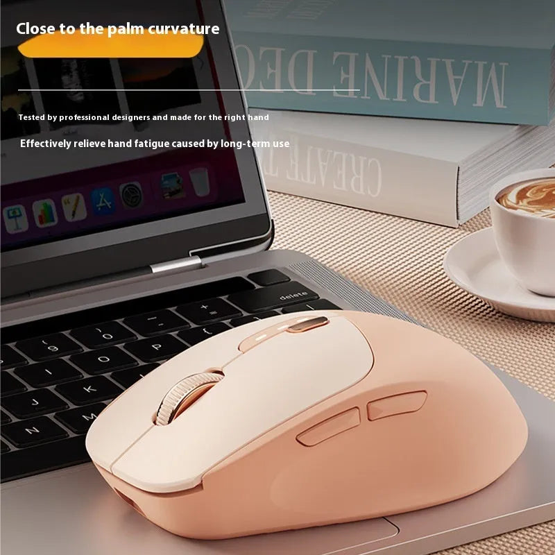 Mute wireless Bluetooth computer mouse in Matcha Green colour showing silent click design