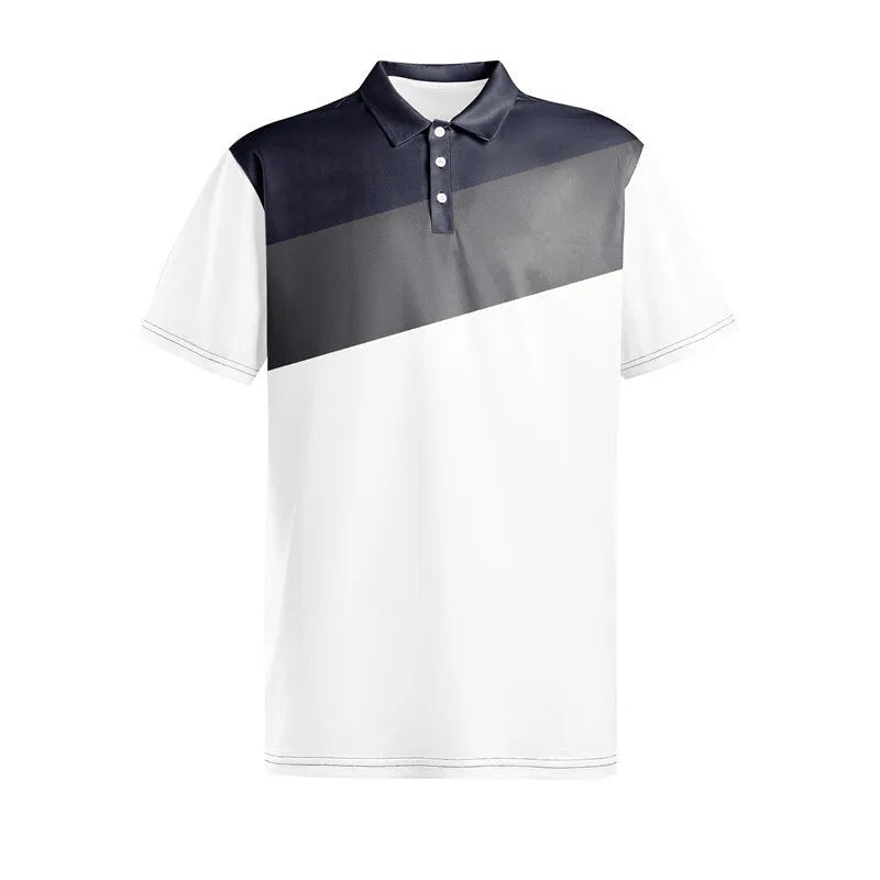 Men's loose fit short sleeve top with 3D digital printing design in colour LM-PL047