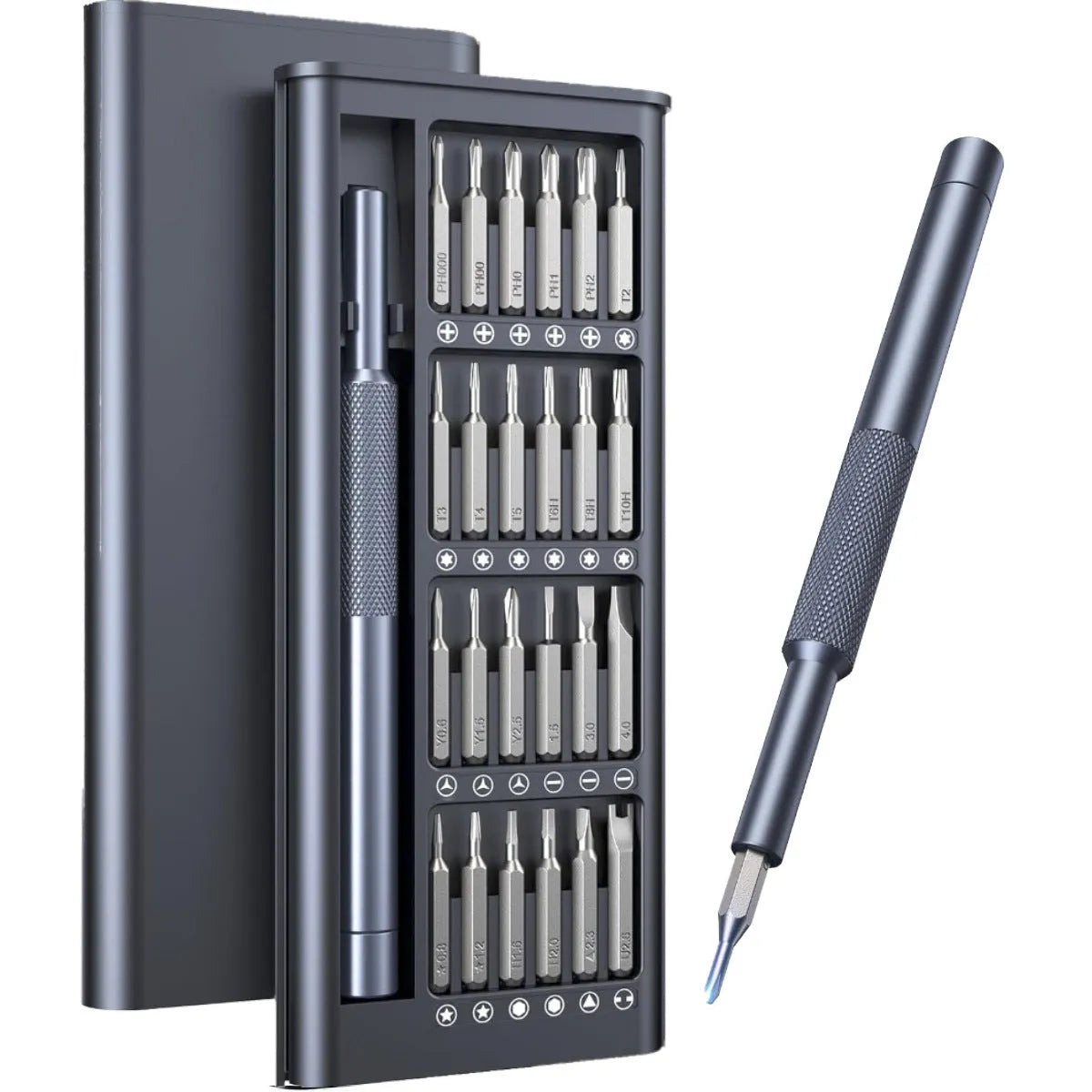 25-in-one magnetic screwdriver set with chrome vanadium steel bits and ABS handle