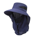 Men's adjustable big brim fisherman hat in polyester for sun protection.