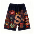Men's casual running shorts five-point mid-length straight leg in black green pink multiple sizes