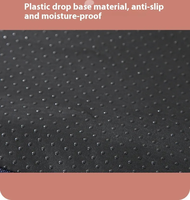 Removable cover memory foam dog mat in khaki, shown in a 90x70x10cm size.