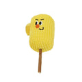 Corn cob shaped wooden cat tooth cleaning toy with catnip, 7cm diameter