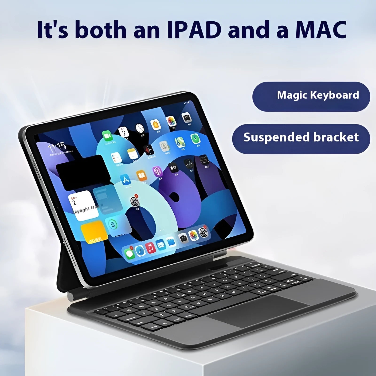 Magnetic Bluetooth keyboard with protective sleeve for 11 inch iPad tablets in multiple colour options