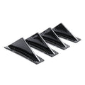 Black carbon fibre style universal triangular rear spoiler lip for cars measuring 15cm