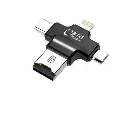 Cross Card Reader four-in-one mobile phone card reader USB 2.0 external device black