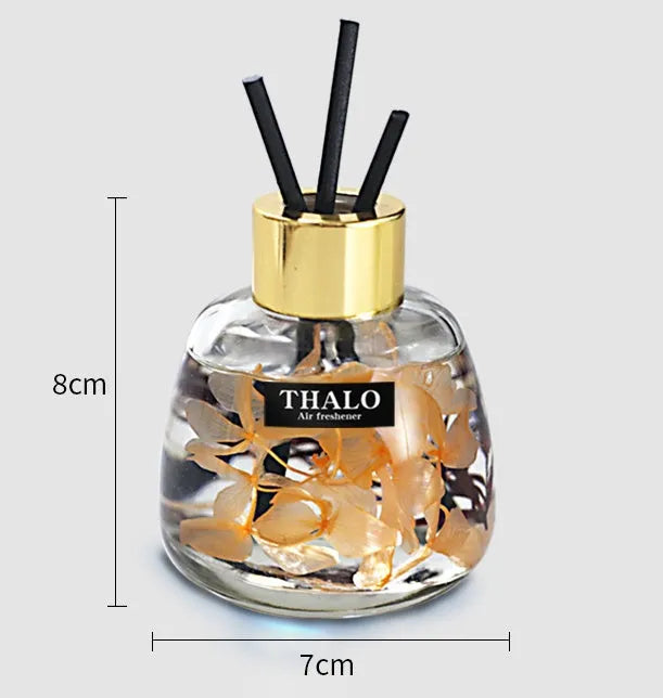 Decorative glass car perfume ornament bottle for essential oil aromatherapy in vehicle interiors