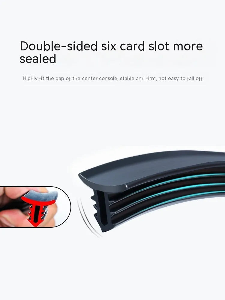 Mitsubishi Outlander dashboard soundproof seal strip with six card slots, 1.6 metre silicone construction